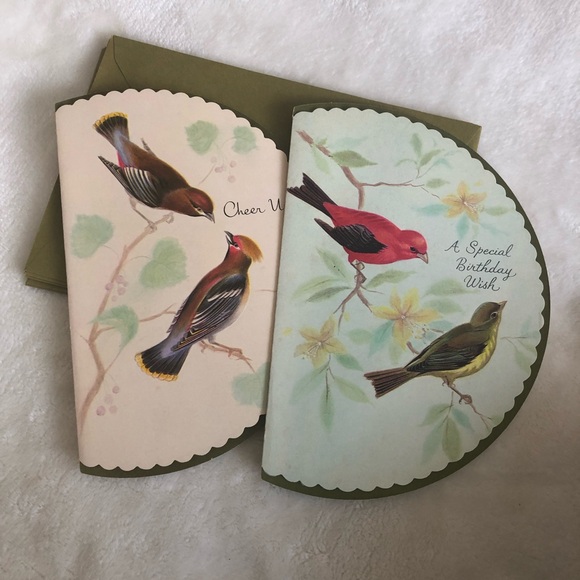Vintage Olympicard Bird-Themed Scalloped Greeting Cards Set of 6 with Envelopes - Picture 2 of 9
